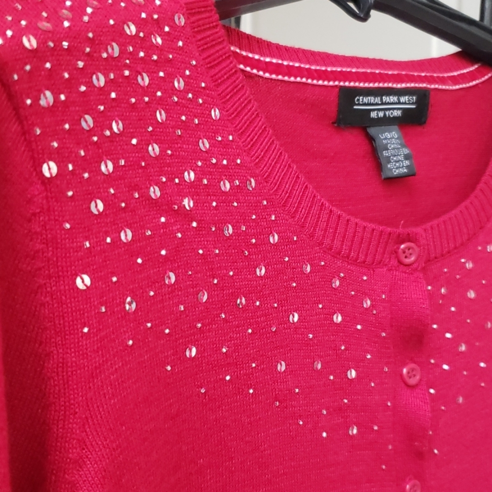 Sequined Red Cardigan - Picture 5 of 5